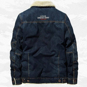 Jaqueta Masculina Jeans American Romenzi RZ191 em tecido acolchoado, design moderno e resistente.
