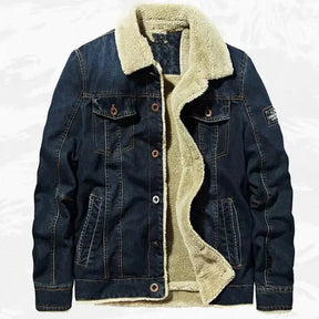 Jaqueta Masculina Jeans American Romenzi RZ191 em tecido acolchoado, design moderno e resistente.
