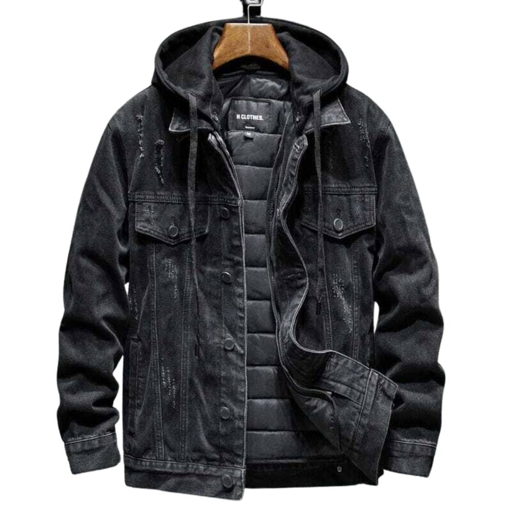 Jaqueta Masculina Jeans Padded Romenzi RZ187 com acabamento impecável, estilo moderno e autenticidade em cada detalhe.
