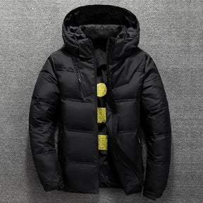 Jaqueta Masculina Puffer Bulky Romenzi RZ189 com isolamento térmico, durabilidade e estilo moderno.