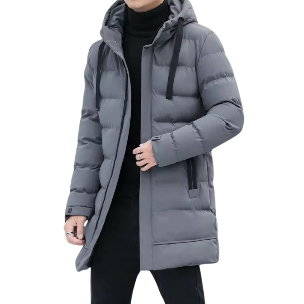 Jaqueta Masculina Puffer Extensive Romenzi RZ022 com design elegante e funcional para proteção contra o frio.