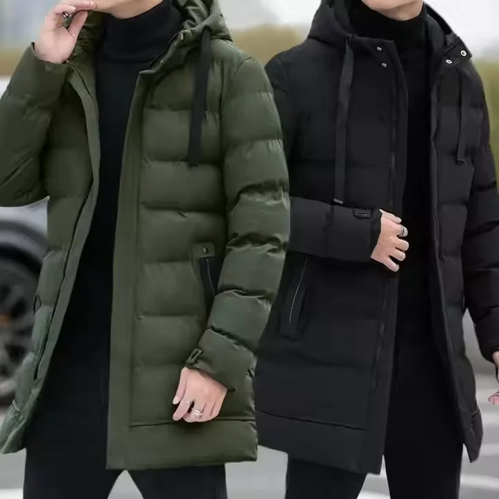 Jaqueta Masculina Puffer Extensive Romenzi RZ022 com design elegante e funcional para proteção contra o frio.