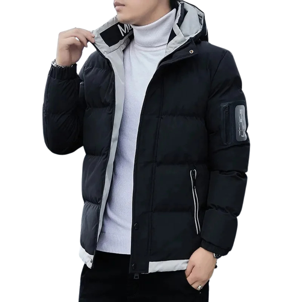 Jaqueta Masculina Puffer Extreme Romenzi RZ207, possui um design moderno, forro acolchoado para excelente isolamento térmico e máximo conforto.