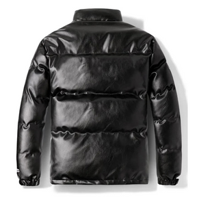 Jaqueta Masculina Puffer Winter Romenzi RZ190 em tecido acolchoado, zíper durável e design moderno.