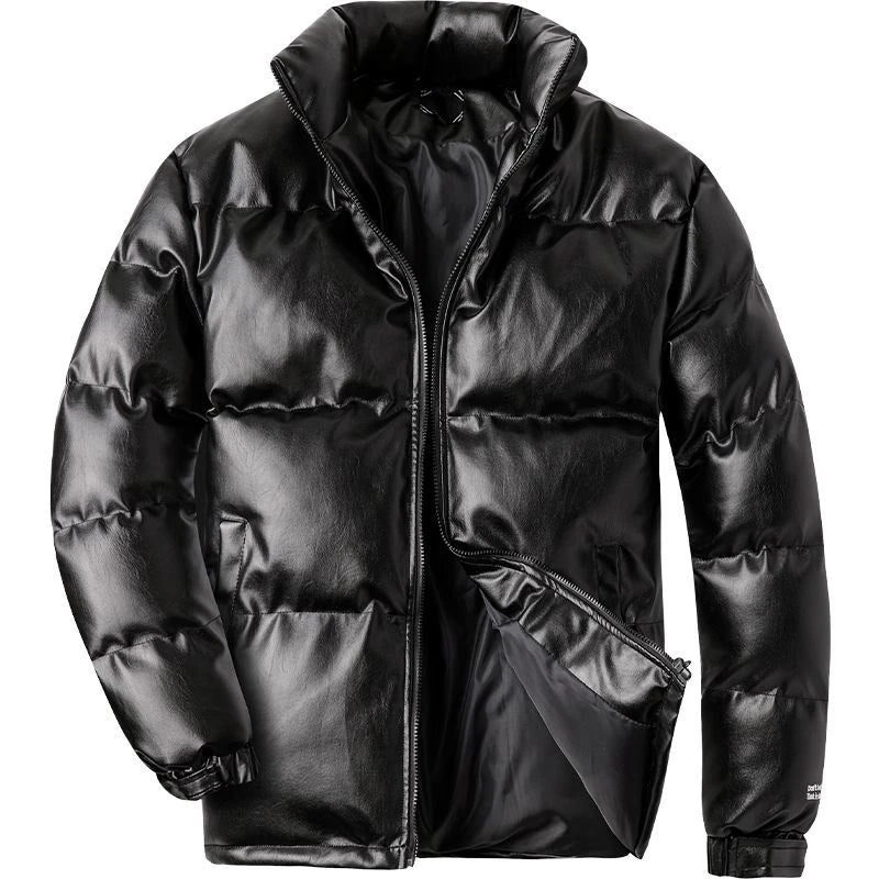Jaqueta Masculina Puffer Winter Romenzi RZ190 em tecido acolchoado, zíper durável e design moderno.
