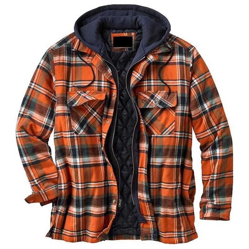 Jaqueta Masculina Xadrez Padded Romenzi RZ211 com design moderno, forro acolchoado, tecido resistente e zíper durável. Ideal para conforto e estilo.