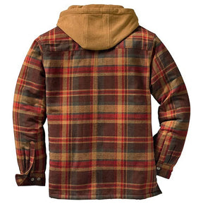 Jaqueta Masculina Xadrez Padded Romenzi RZ211 com design moderno, forro acolchoado, tecido resistente e zíper durável. Ideal para conforto e estilo.