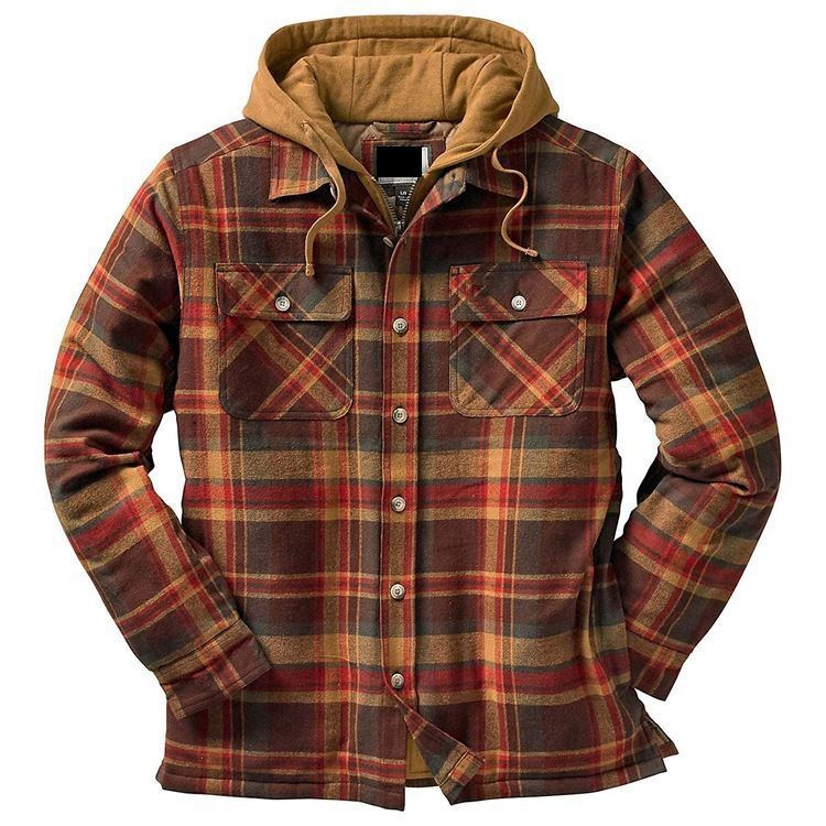 Jaqueta Masculina Xadrez Padded Romenzi RZ211 com design moderno, forro acolchoado, tecido resistente e zíper durável. Ideal para conforto e estilo.