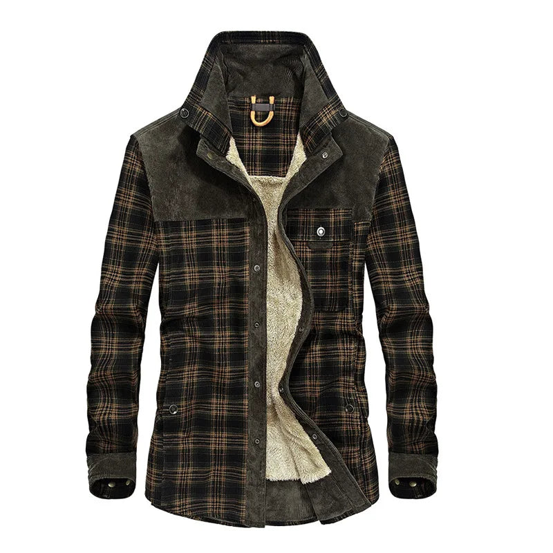 Jaqueta Masculina Xadrez Romenzi RZ178 com padrão xadrez exclusivo, acabamento premium e conforto térmico para compor looks modernos e sofisticados.
