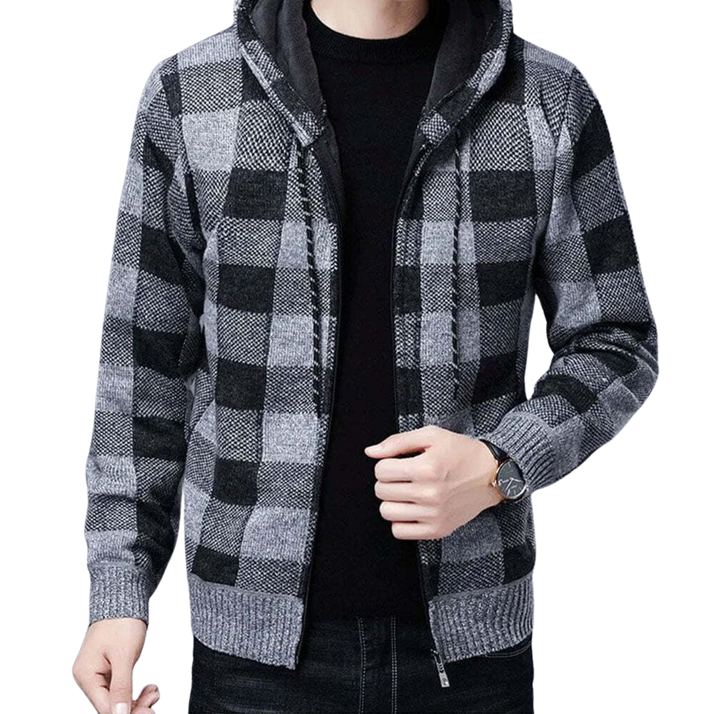 Jaqueta Masculina Xadrez Romenzi RZ181 com forro acolchoado, tecido resistente e design versátil. Estilo e aquecimento para dias frios.