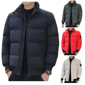 Jaqueta Puffer Masculina Romenzi RZ320 com enchimento térmico, design ergonômico e bolsos funcionais. Ideal para proteção e conforto em climas frios.