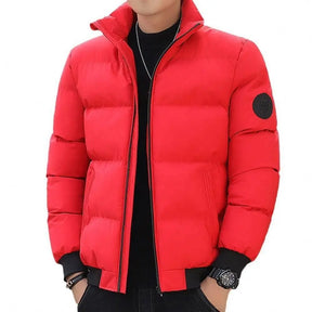 Jaqueta Puffer Masculina Romenzi RZ320 com enchimento térmico, design ergonômico e bolsos funcionais. Ideal para proteção e conforto em climas frios.