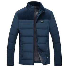 Jaqueta Puffer Masculina Grife Romenzi RZ148 com tecido resistente à água, design ajustado e isolamento térmico para sofisticação e funcionalidade.