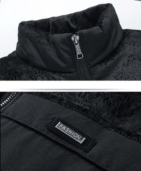 Jaqueta Puffer Masculina Grife Romenzi RZ148 com tecido resistente à água, design ajustado e isolamento térmico para sofisticação e funcionalidade.