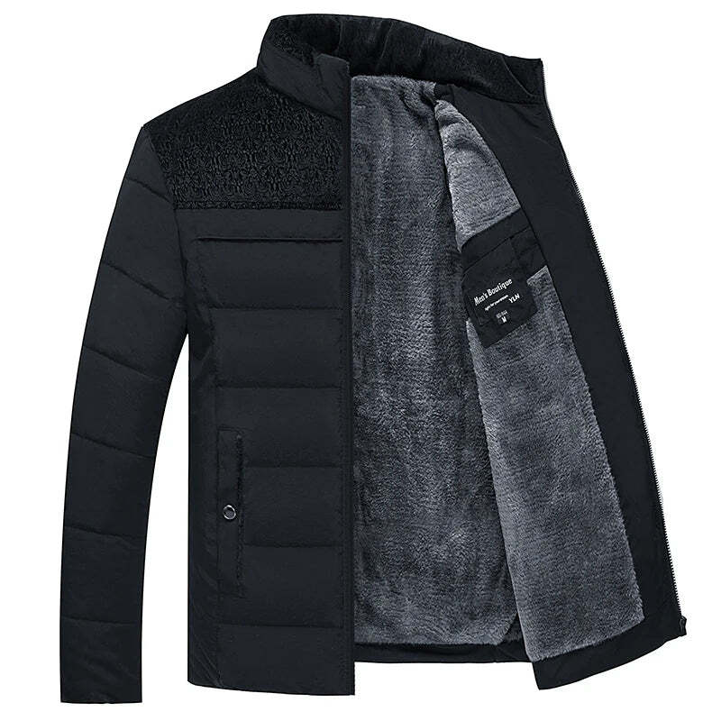 Jaqueta Puffer Masculina Grife Romenzi RZ148 com tecido resistente à água, design ajustado e isolamento térmico para sofisticação e funcionalidade.