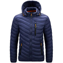 Jaqueta Puffer Masculina IceWear Romenzi RZ164 com capuz removível, design moderno e proteção térmica.