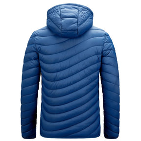 Jaqueta Puffer Masculina IceWear Romenzi RZ164 com capuz removível, design moderno e proteção térmica.