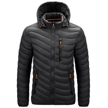 Jaqueta Puffer Masculina IceWear Romenzi RZ164 com capuz removível, design moderno e proteção térmica.