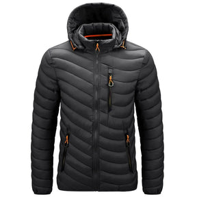 Jaqueta Puffer Masculina IceWear Romenzi RZ164 com capuz removível, design moderno e proteção térmica.