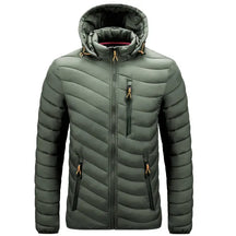 Jaqueta Puffer Masculina IceWear Romenzi RZ164 com capuz removível, design moderno e proteção térmica.