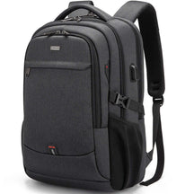 Mochila Executiva Romenzi RZ348 em tecido Oxford impermeável com porta USB e compartimento para notebook 17''. Ideal para negócios e deslocamentos.