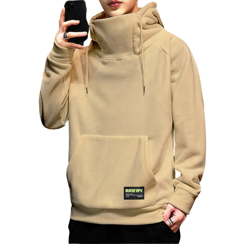 Moletom Masculino Canguru Gola Alta Romenzi RZ105 com capuz bolso canguru e gola alta que oferece estilo conforto e proteção nos dias frios