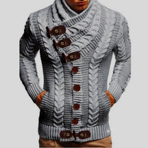 Moletom Masculino Casual Romenzi Elegance RZ116 - estilo britânico, gola alta, conforto térmico e material premium resistente.