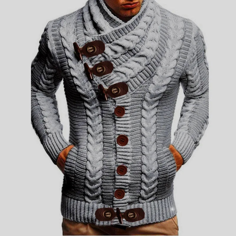 Moletom Masculino Casual Romenzi Elegance RZ116 - estilo britânico, gola alta, conforto térmico e material premium resistente.