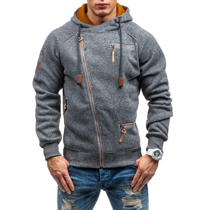 Moletom Masculino com Zíper Romenzi Daft RZ115 - design premium, tecido durável, capuz prático e conforto excepcional.