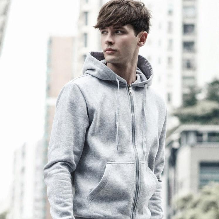 Moletom Masculino com Zíper Romenzi RZ114 com design moderno capuz e material premium que combina estilo casual e proteção contra o frio