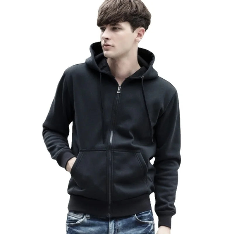 Moletom Masculino com Zíper Romenzi RZ114 com design moderno capuz e material premium que combina estilo casual e proteção contra o frio