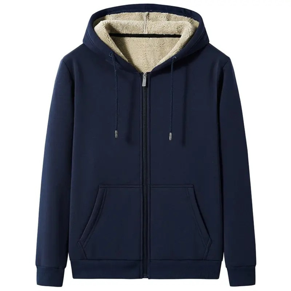 Moletom Masculino de Lã com Capuz Romenzi RZ102 com design clássico material premium e capuz para conforto e proteção nos dias mais frios