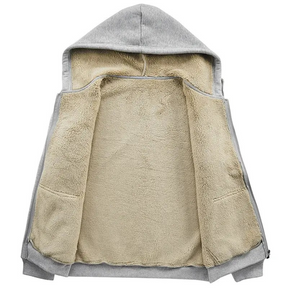 Moletom Masculino de Lã com Capuz Romenzi RZ102 com design clássico material premium e capuz para conforto e proteção nos dias mais frios