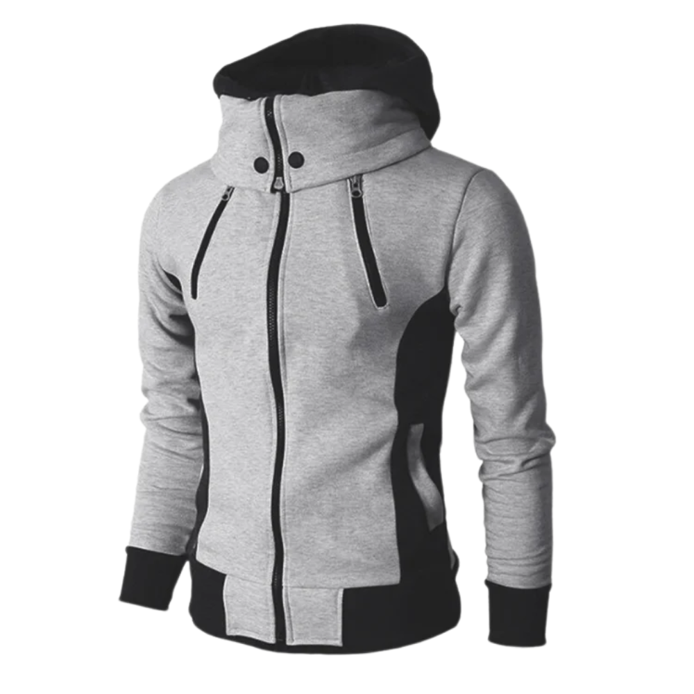 Moletom Masculino Gola Alta com Capuz Romenzi RZ111 com design contemporâneo gola alta capuz e material premium que combina estilo conforto e funcionalidade
