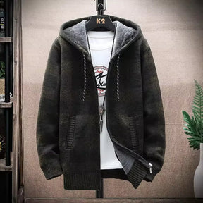 Moletom Masculino Xadrez com Capuz Romenzi RZ103 em padrão clássico material premium e capuz que oferece estilo conforto e proteção nos dias frios