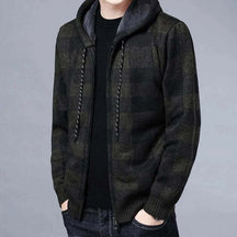 Moletom Xadrez Masculino com Capuz Romenzi RZ110 com design xadrez elegante capuz e conforto que combinam estilo casual e modernidade