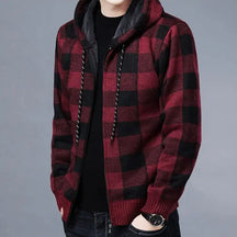 Moletom Xadrez Masculino com Capuz Romenzi RZ110 com design xadrez elegante capuz e conforto que combinam estilo casual e modernidade