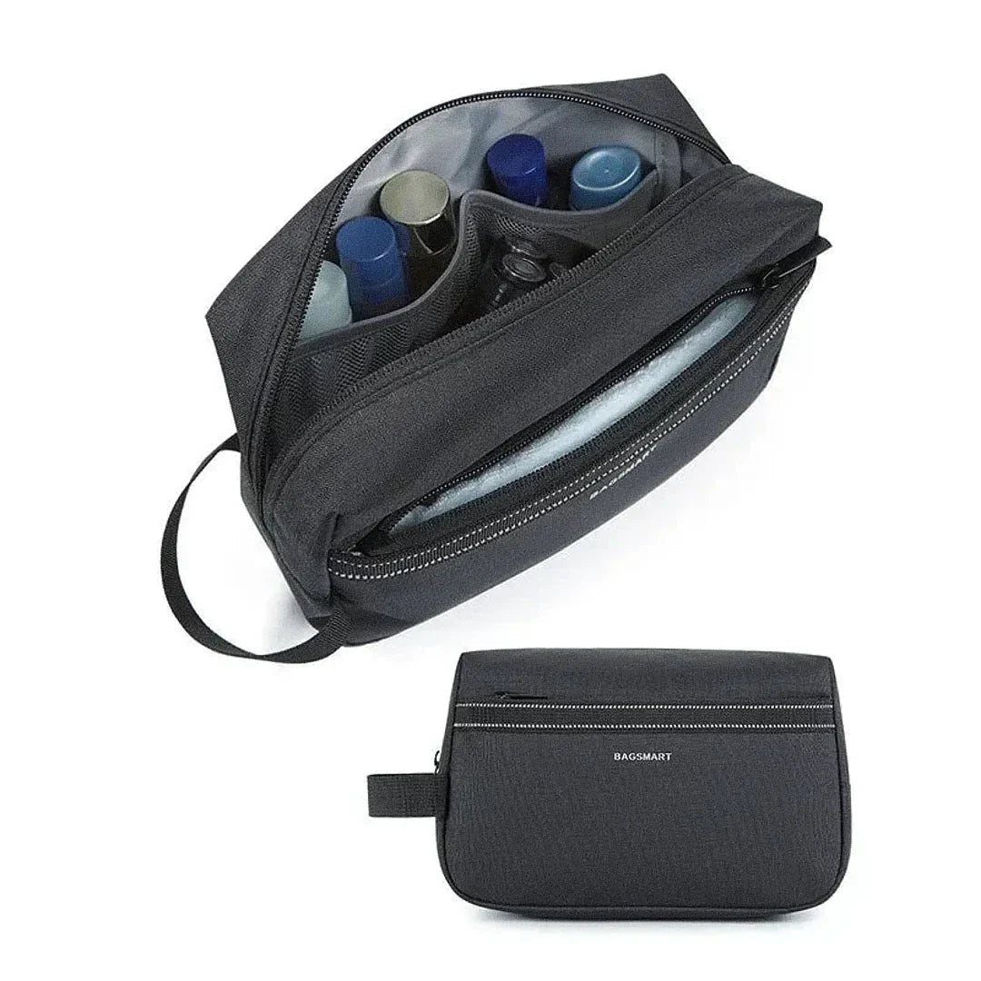 Nécessaire Bagsmart Romenzi Miller RZ675 em destaque, modelo sofisticado disponível em três cores elegantes, resistente e ideal para organização com estilo.