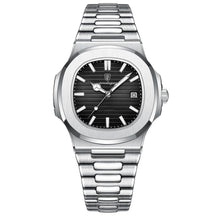 Relógio Masculino Romenzi Atlas RZ703 com pulseira em aço inox 904L, vidro de safira, 40 mm, resistência à água 3ATM e design sofisticado náutico.