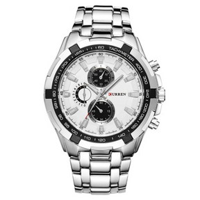 Relógio Masculino Romenzi Cardster RZ704 com pulseira em aço inoxidável 904L, mostrador em vidro de safira e design sofisticado que une estilo e durabilidade.