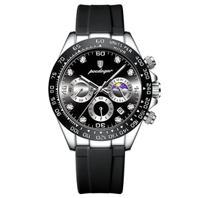 Relógio Masculino Romenzi Chronotype RZ706 com pulseira em aço inox 904L e vidro de safira, design sofisticado e resistente que une precisão e estilo.