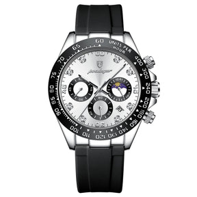 Relógio Masculino Romenzi Chronotype RZ706 com pulseira em aço inox 904L e vidro de safira, design sofisticado e resistente que une precisão e estilo.