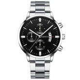 Relógio Masculino Romenzi Fusion RZ710 com pulseira em aço inoxidável 904L, mostrador em safira e design contemporâneo que une sofisticação e durabilidade.