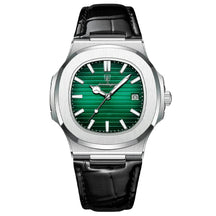 Relógio Masculino Romenzi Noir RZ718 com pulseira em couro genuíno, vidro de safira e design sofisticado que une estilo, durabilidade e precisão.