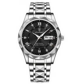 Relógio Masculino Romenzi Polyonix RZ720 com pulseira ajustável, resistência à água e design sofisticado que une estilo, durabilidade e conforto.