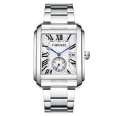 Relógio Masculino Romenzi Retro RZ721 com pulseira em aço inoxidável, mostrador em vidro safira e design vintage que une sofisticação, estilo e conforto.
