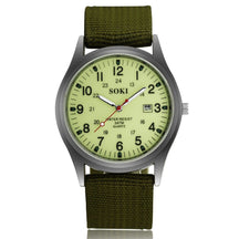 Relógio Masculino SOKI Romenzi RZ534 com design robusto, pulseira em corda naval ultra resistente, vidro de quartzo e resistência à água até 30 metros.