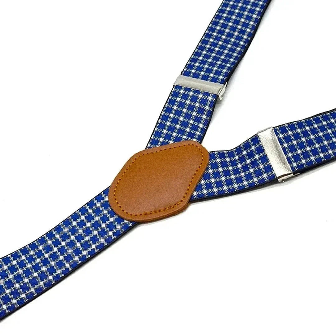 Suspensório Masculino X-Refinado Romenzi RZ773 em destaque, feito em poliéster e couro, acessório elegante e resistente que garante ajuste perfeito e estilo.