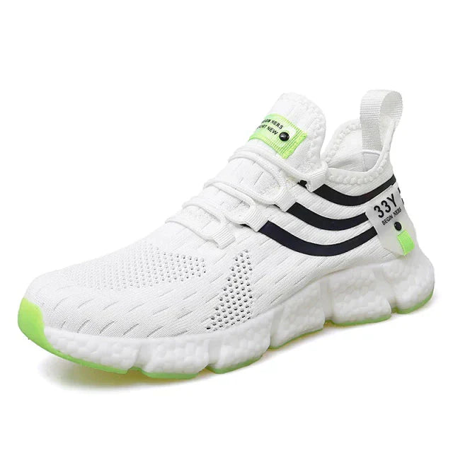 Tênis Esportivo Run Pro Romenzi RZ441 com malha mesh, palmilha TPR anatômica e solado emborrachado para máximo conforto e impacto reduzido.