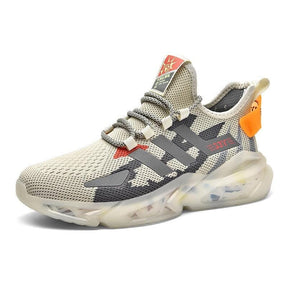 Tênis Esportivo Runner Fast Romenzi RZ443 em malha respirável com solado emborrachado e palmilha EVA para conforto e resistência diária.